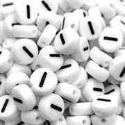 Talperle af plast. 7 mm. Tallet -1-. 10 stk.